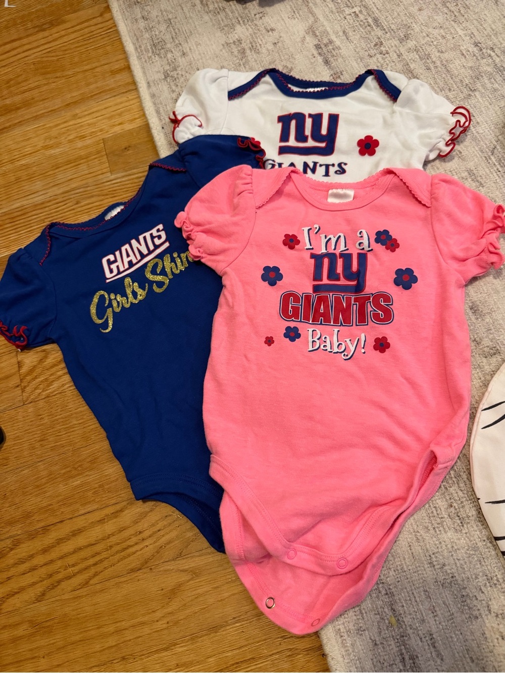 NFL Girls Shine Bodysuit in Royal Blue with Pink Accents